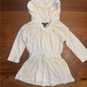 Polo Ralph Lauren Girls Hooded Terry Swim Cover-Up –2T